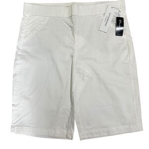 Liverpool Jeans White Lacie Pull On Bermuda Shorts Size 16/33 NWT